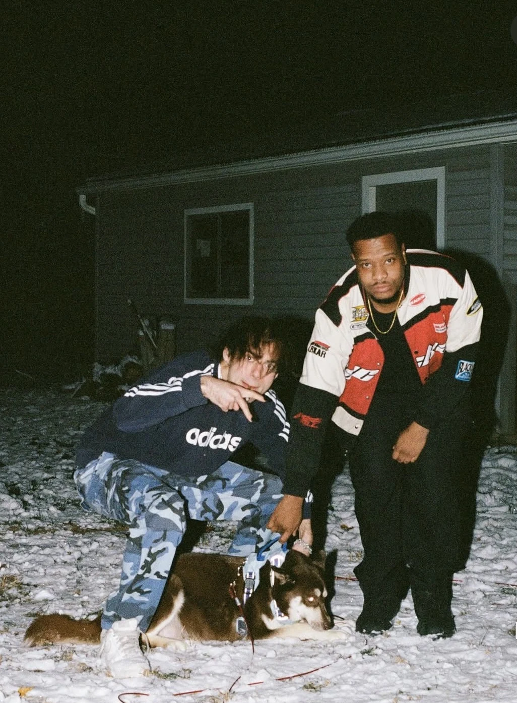 NoKissing and friends together in the snow